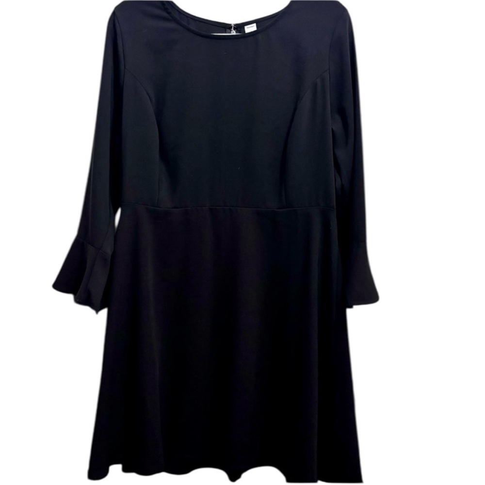 NWOT Old Navy Black Long Sleeve Dress sz L Bell Sleeve 3/4